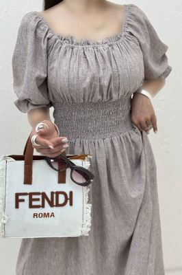 پیراهن شانتون زارا کمرکش یقه خشتی