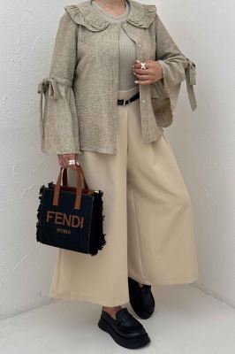 شومیز شانتون زارا آستین بنددار 