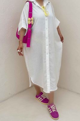 مانتو بلند لینن زارا جلو دکمه 