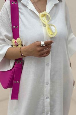 مانتو بلند لینن زارا جلو دکمه 