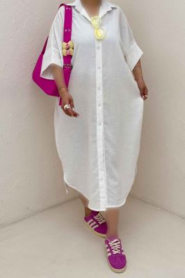 مانتو بلند لینن زارا جلو دکمه 