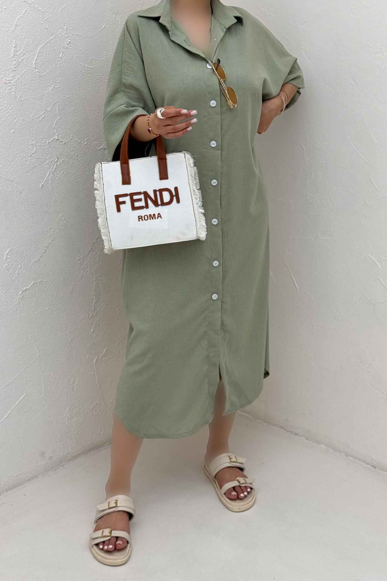 مانتو بلند لینن زارا جلو دکمه 