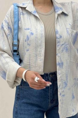 شومیز پرینتی طرح شاخ و برگ