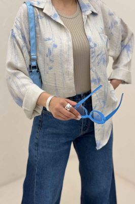 شومیز پرینتی طرح شاخ و برگ