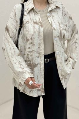 شومیز پرینتی طرح شاخ و برگ