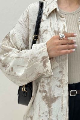 شومیز پرینتی طرح شاخ و برگ