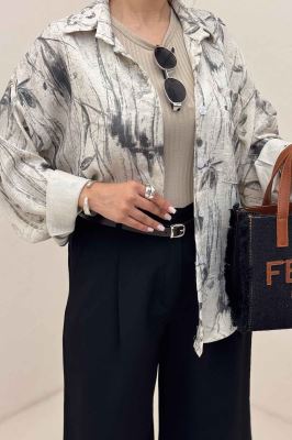 شومیز پرینتی طرح شاخ و برگ