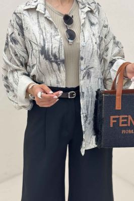 شومیز پرینتی طرح شاخ و برگ