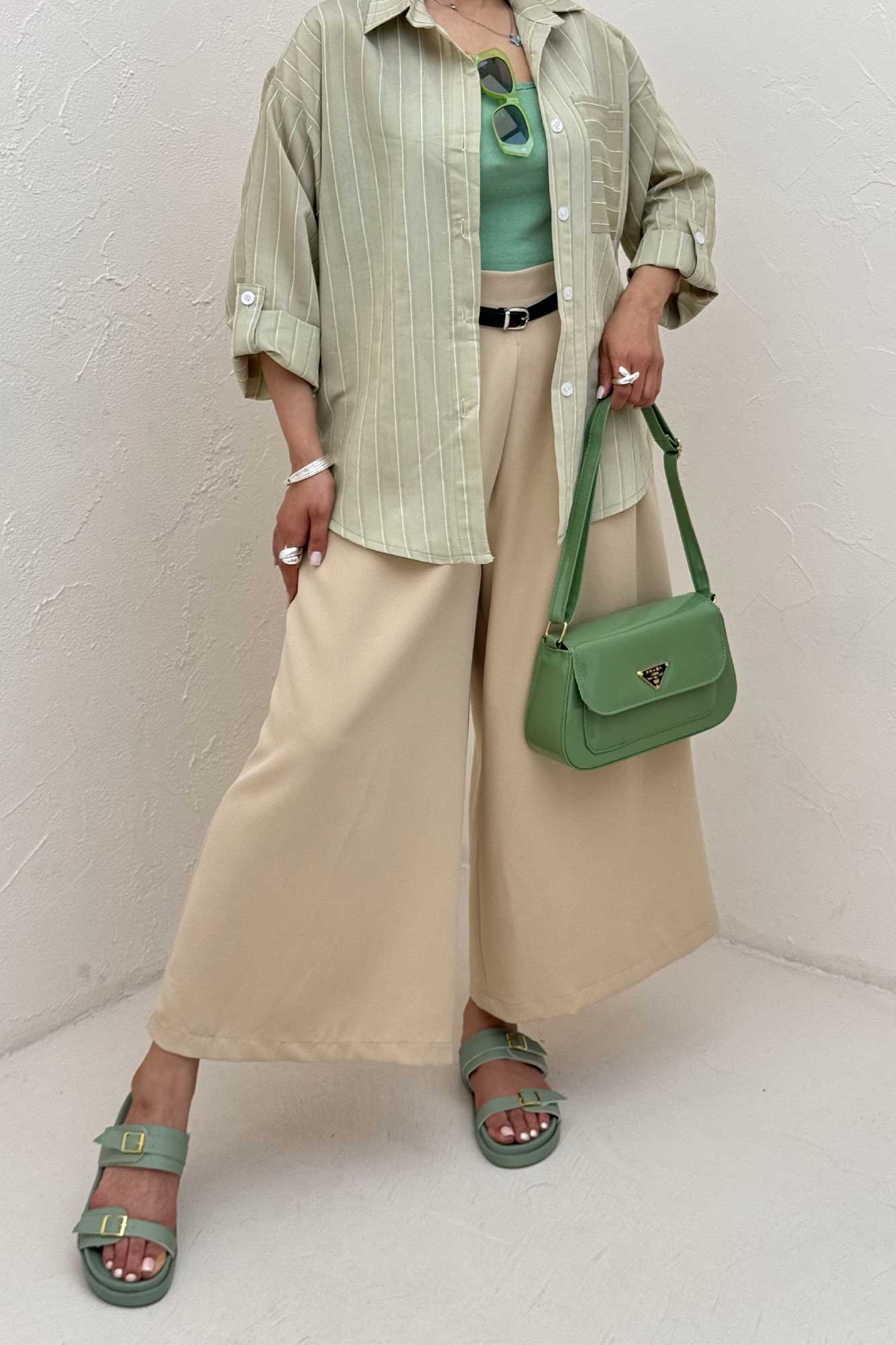 شومیز پری راه راه ژاکارد 