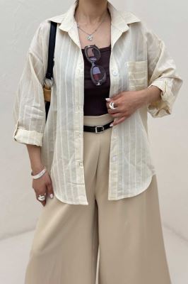 شومیز پری راه راه ژاکارد 