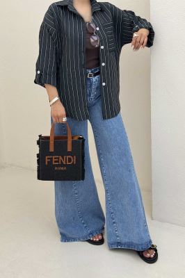 شومیز پری راه راه ژاکارد 