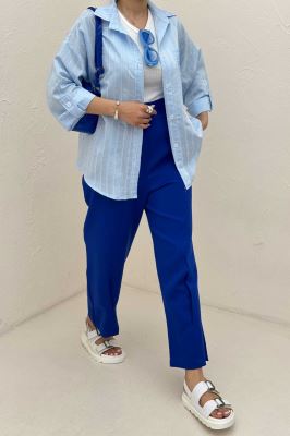 شومیز پری راه راه ژاکارد 