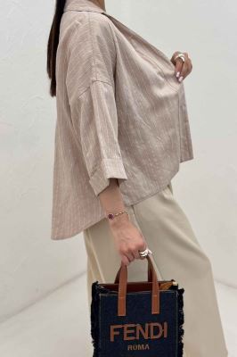 شومیز parry راه راه پشت بلند