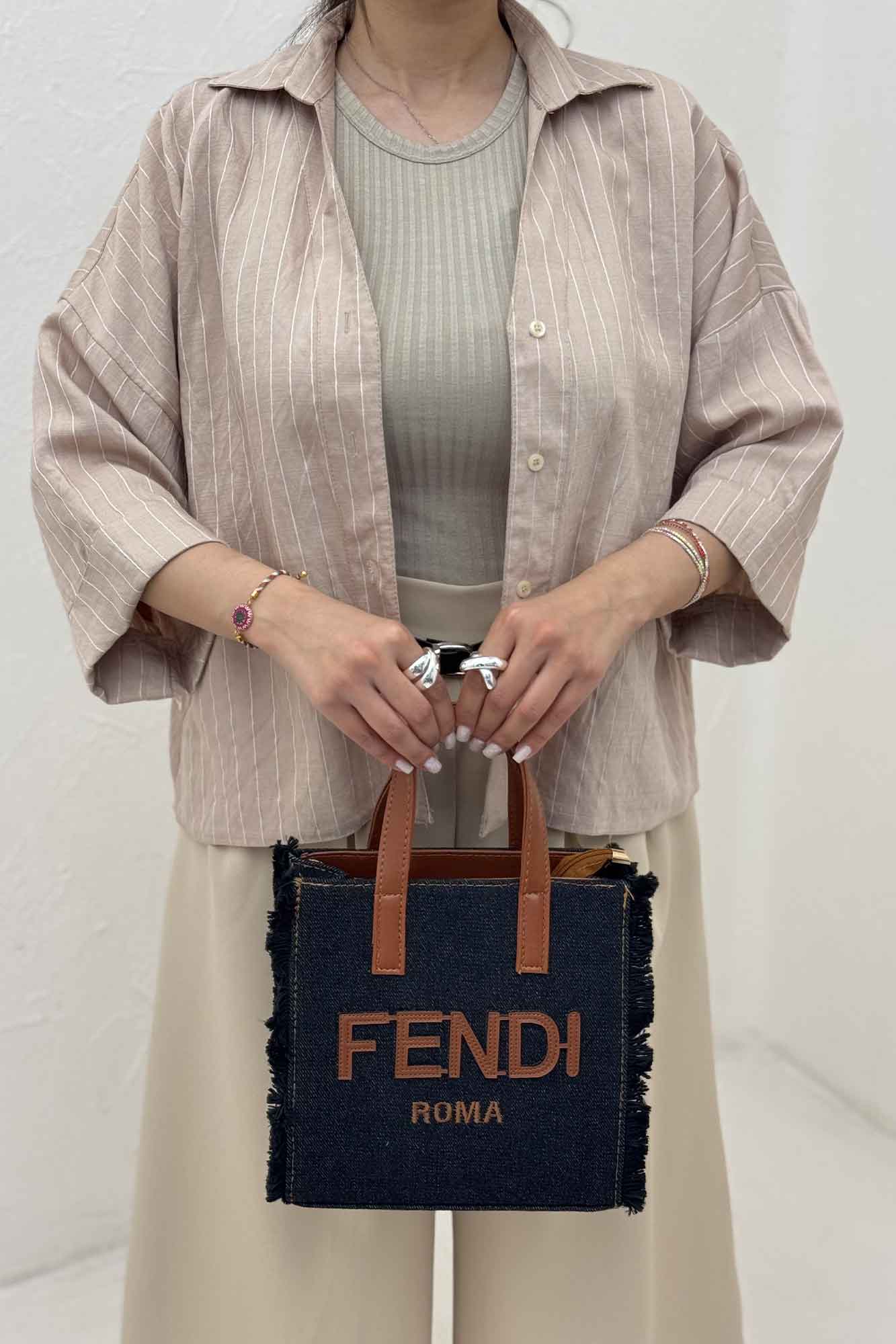 شومیز parry راه راه پشت بلند