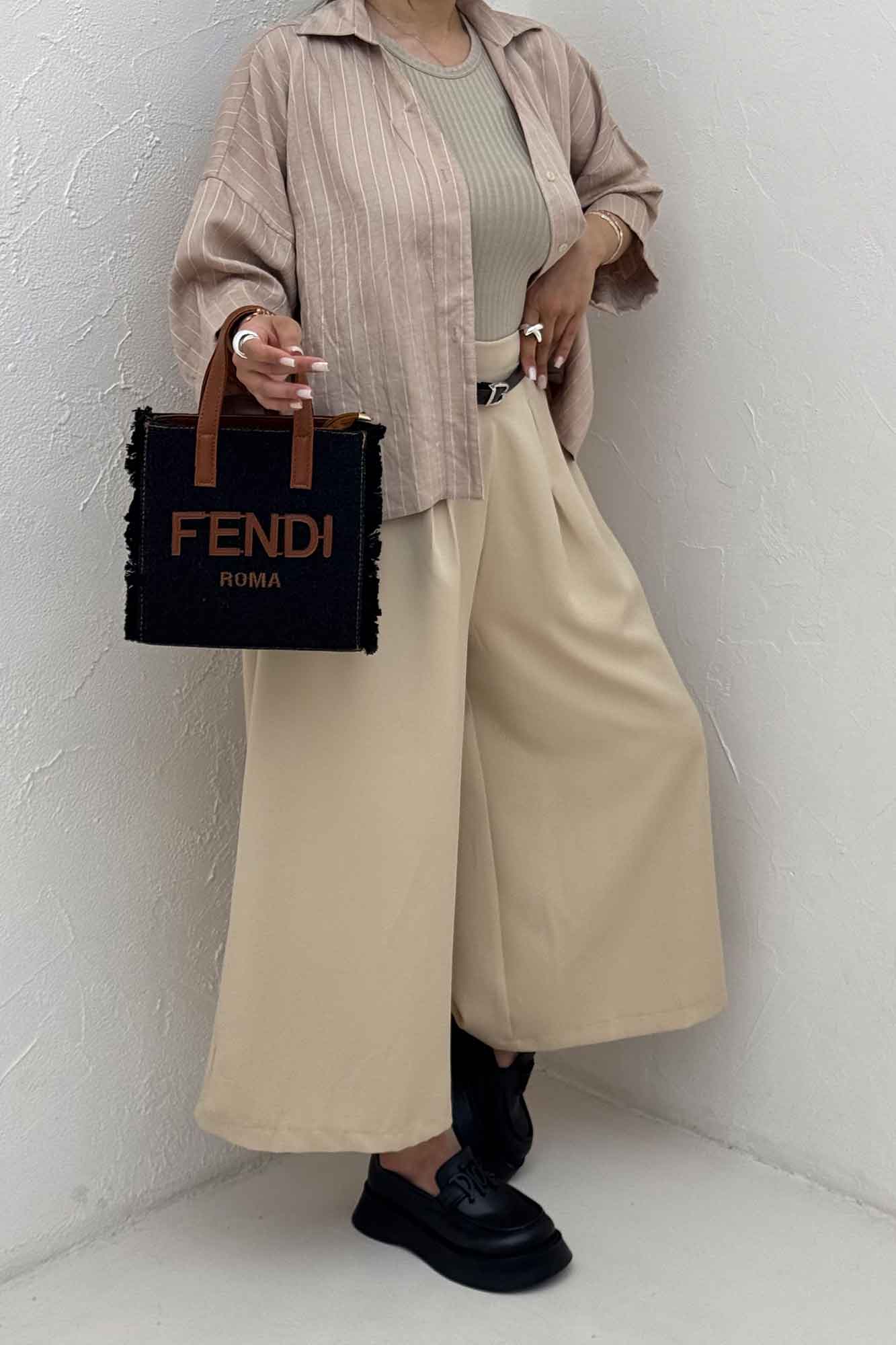 شومیز parry راه راه پشت بلند