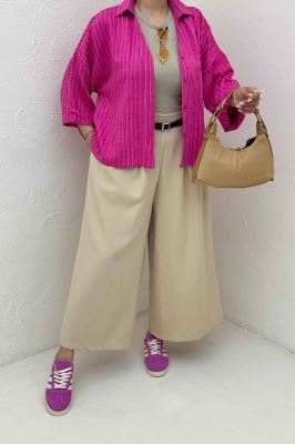 شومیز parry راه راه پشت بلند