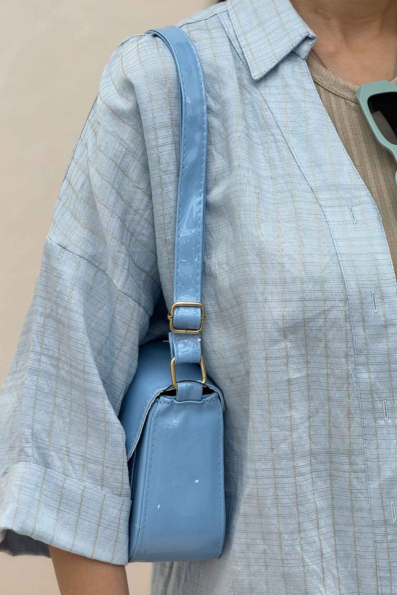 شومیز parry راه راه پشت بلند