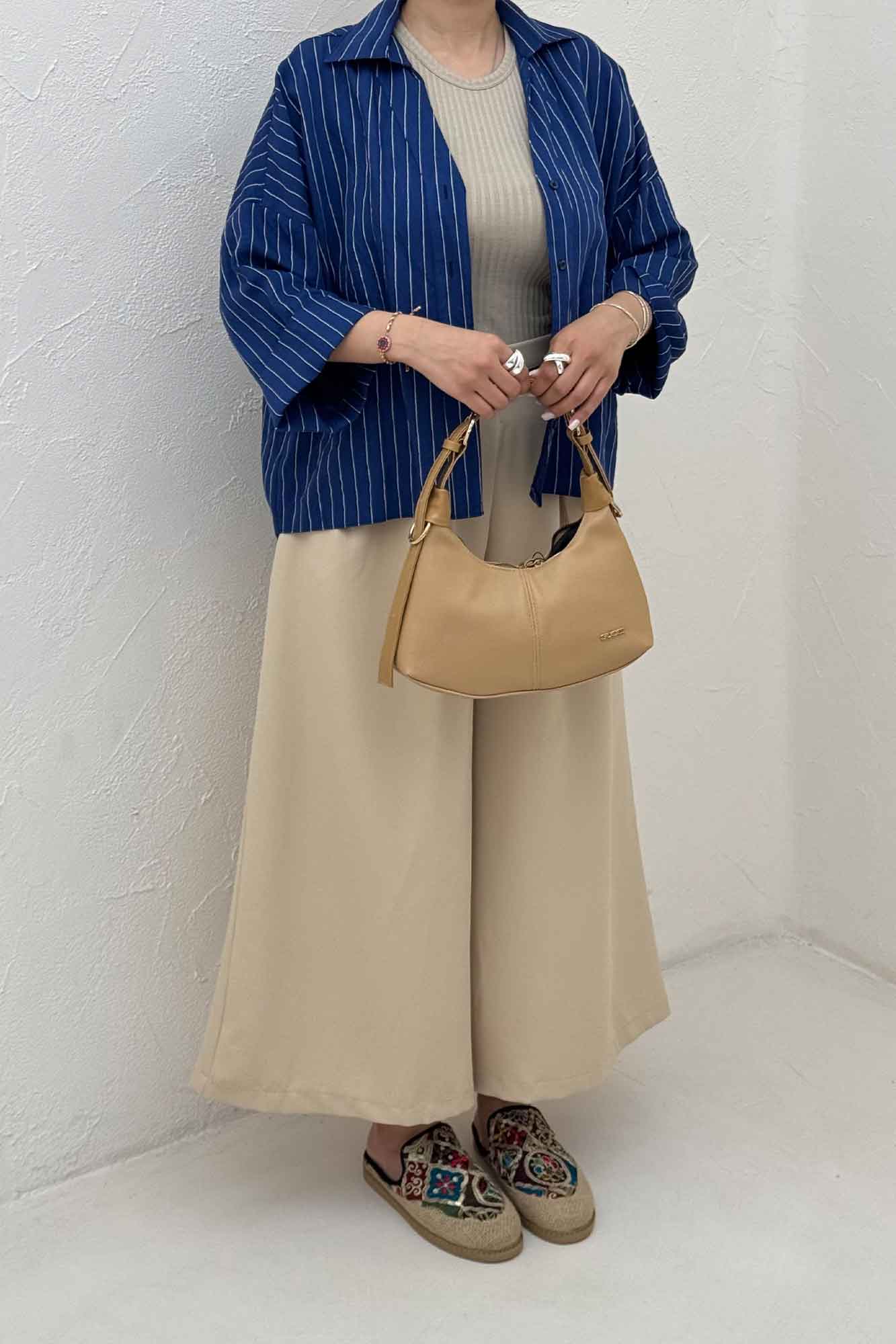 شومیز parry راه راه پشت بلند