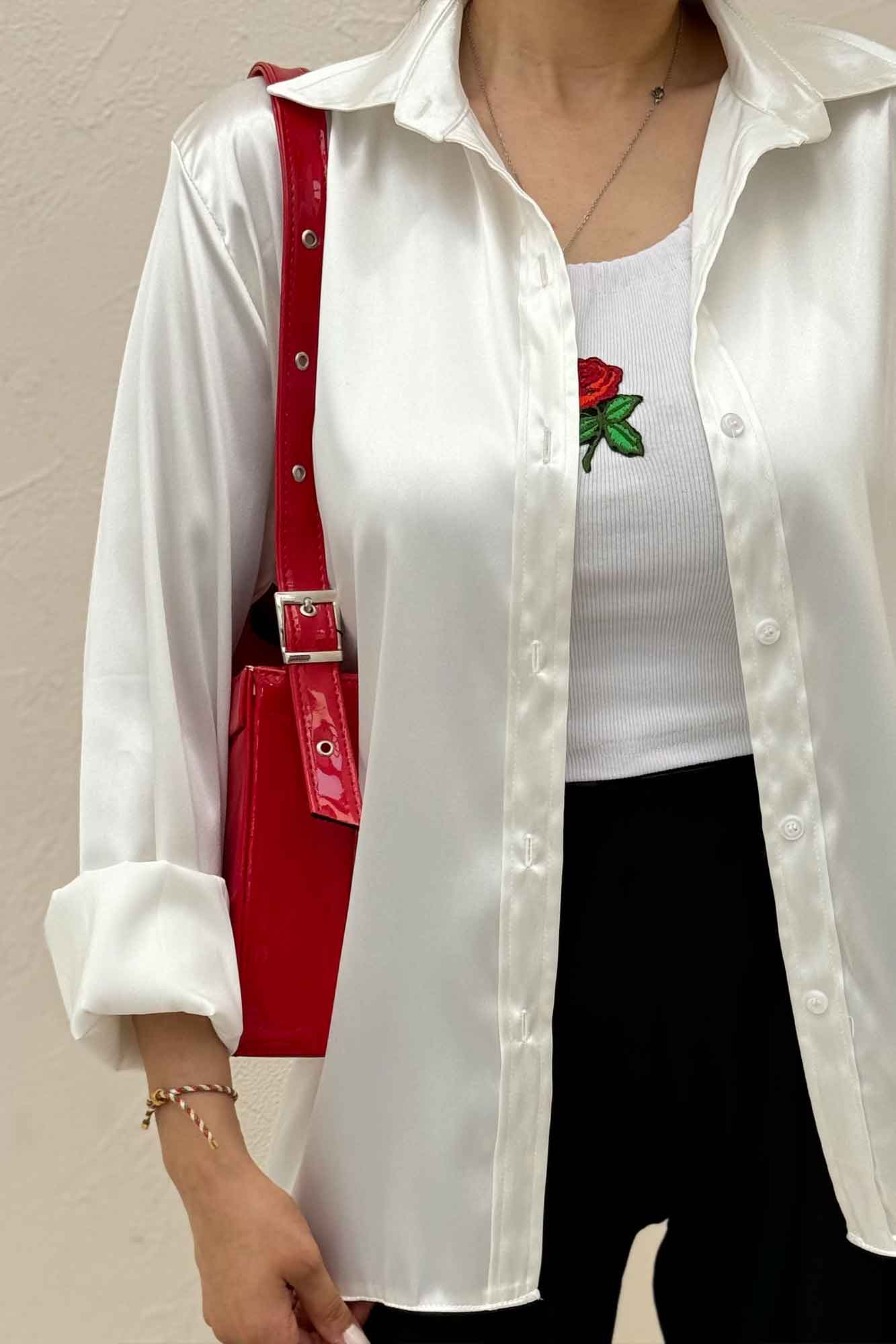 شومیز مانتویی ساتن R