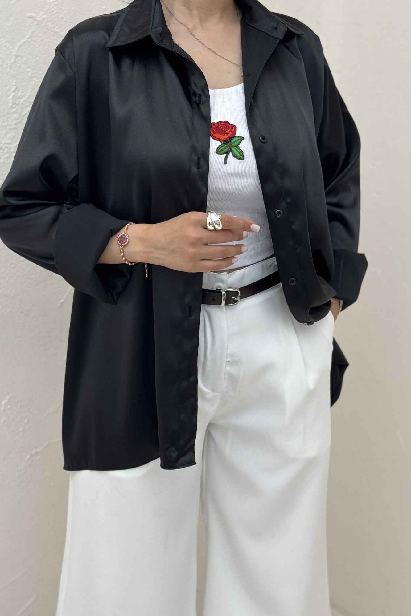 شومیز مانتویی ساتن R