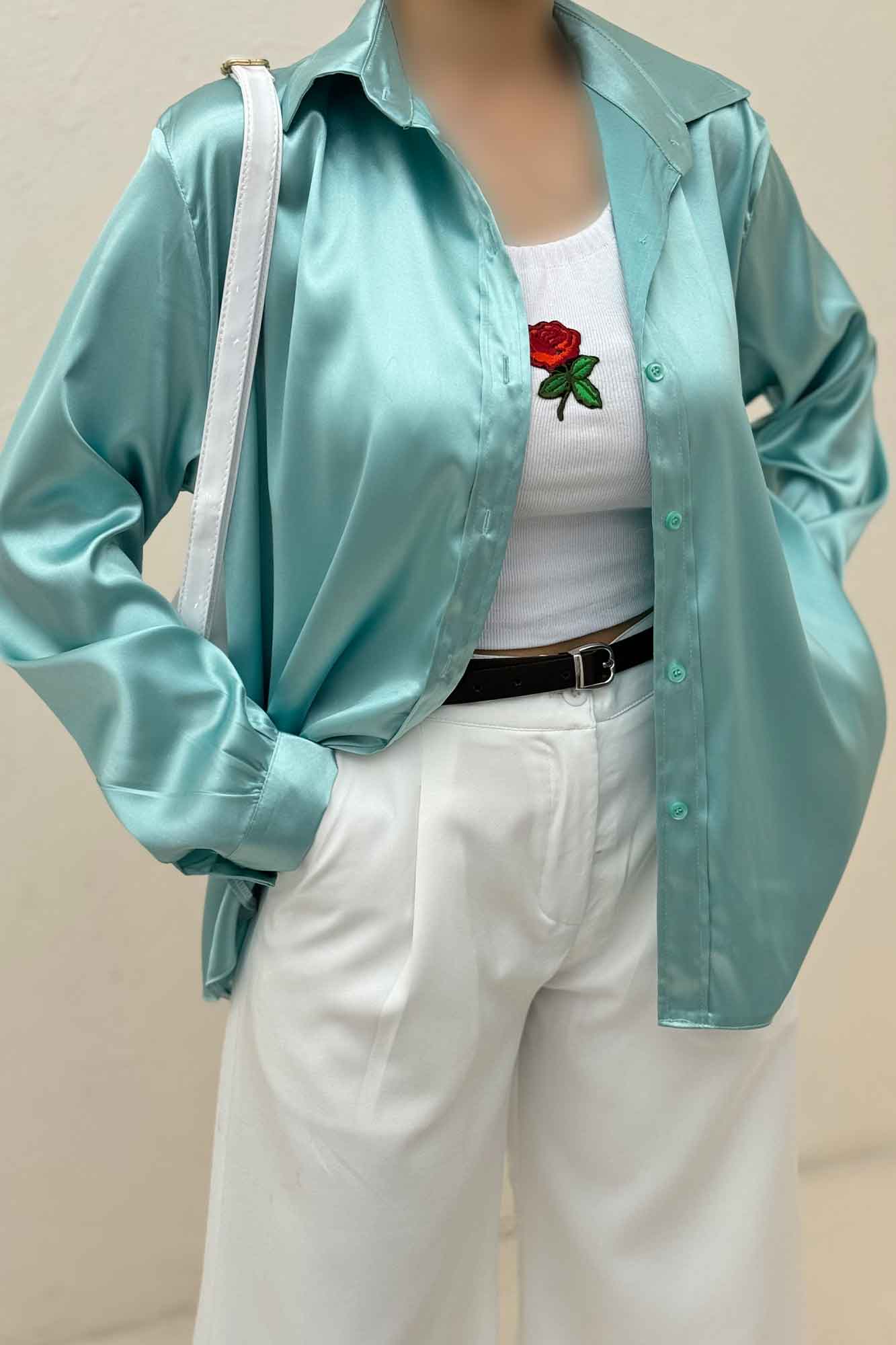 شومیز مانتویی ساتن R