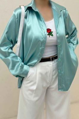 شومیز مانتویی ساتن R