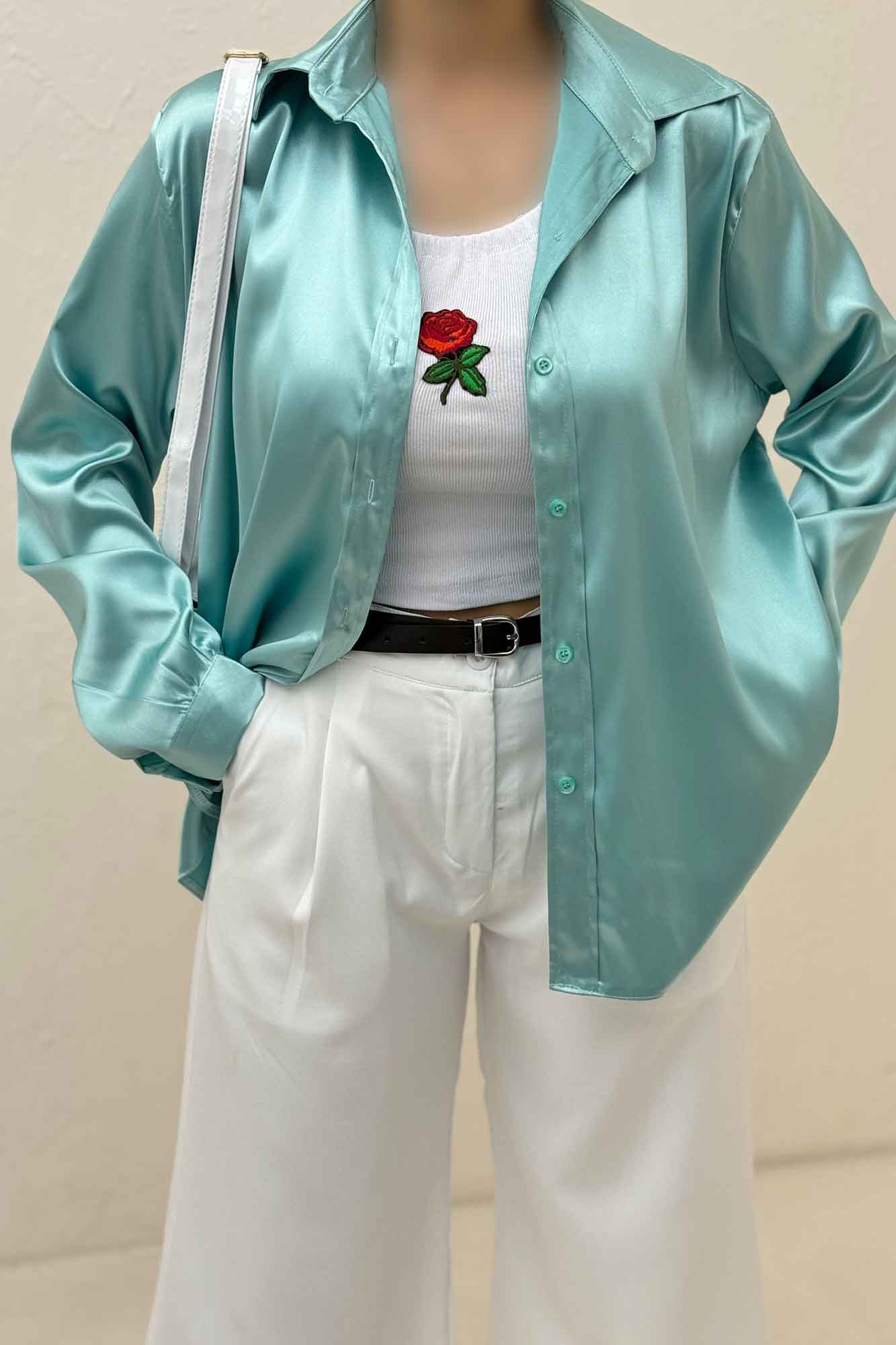 شومیز مانتویی ساتن R