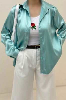 شومیز مانتویی ساتن R