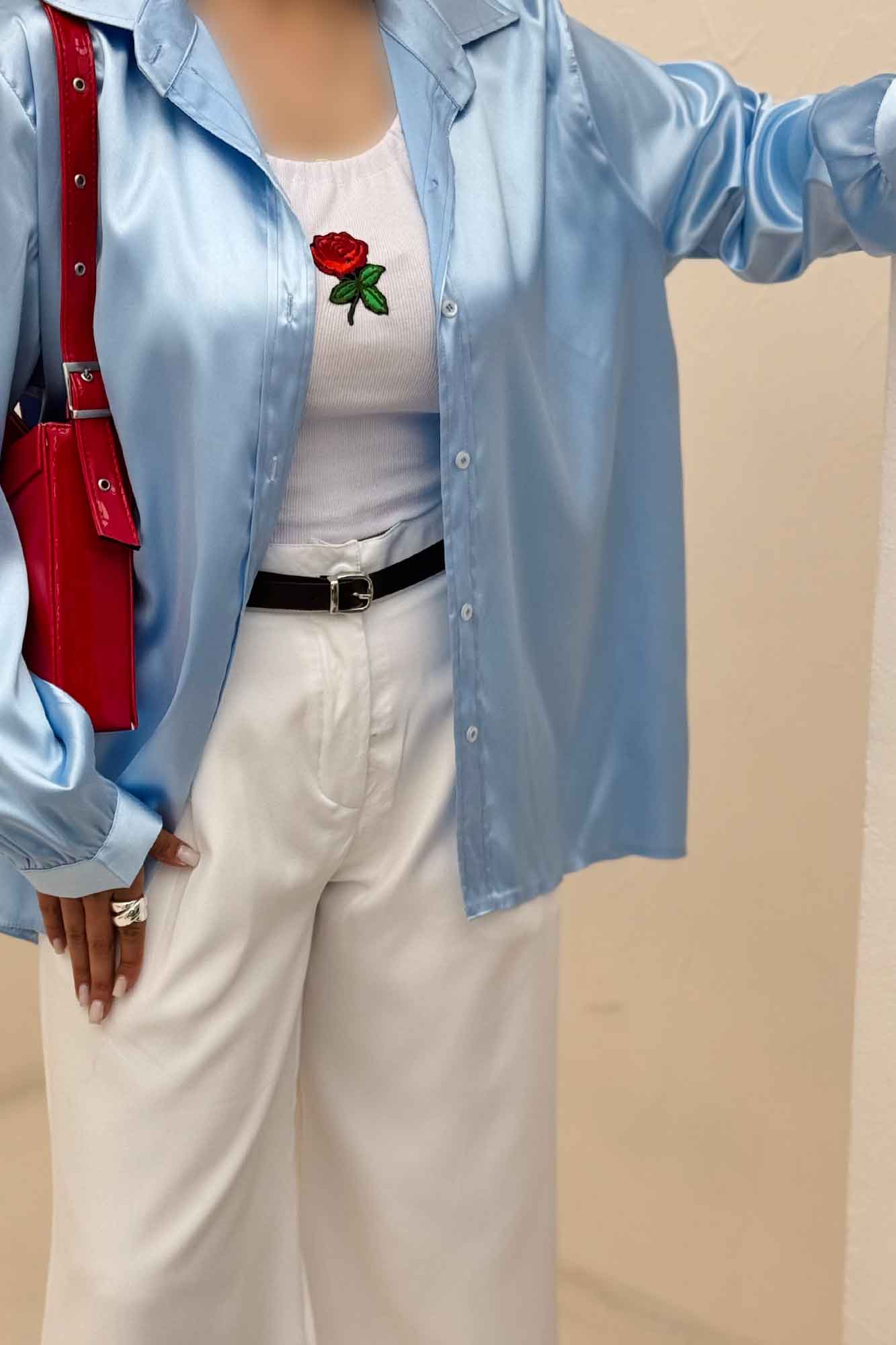 شومیز مانتویی ساتن R