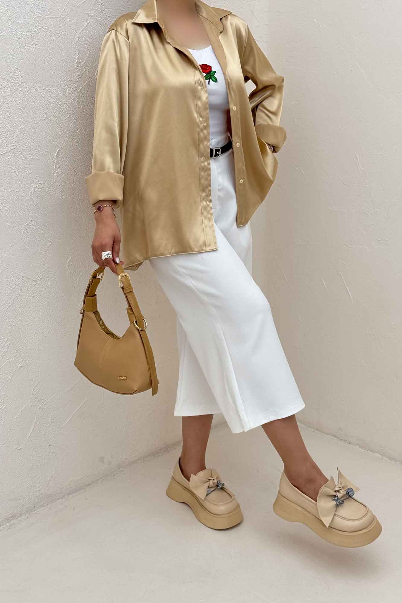 شومیز مانتویی ساتن R