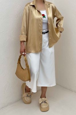 شومیز مانتویی ساتن R