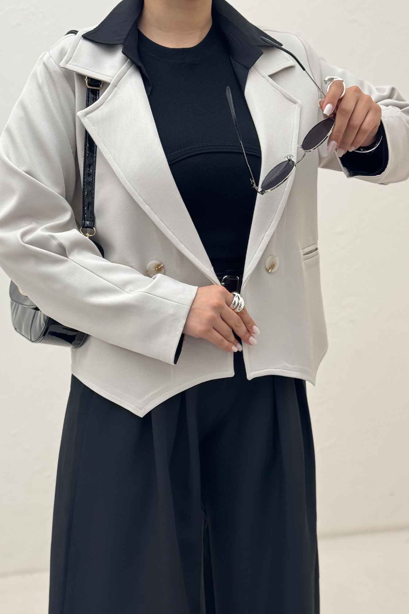 کت مازراتی کجراه لبه هفتی آستین پیله