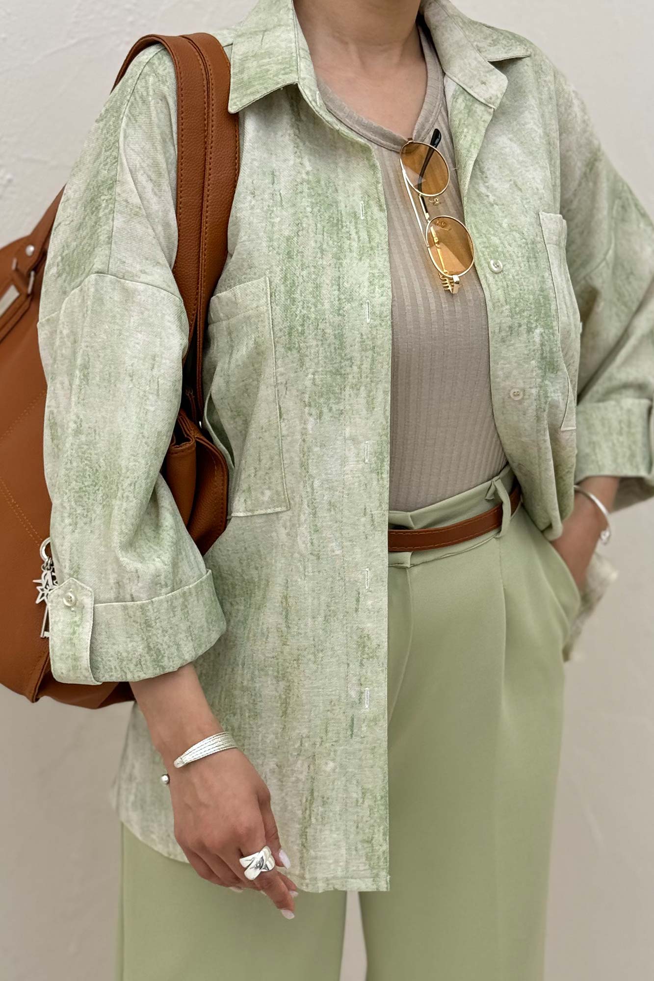 شومیز مانتویی پرینتی پاگن دار طرح 1