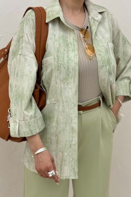 شومیز مانتویی پرینتی پاگن دار طرح 1