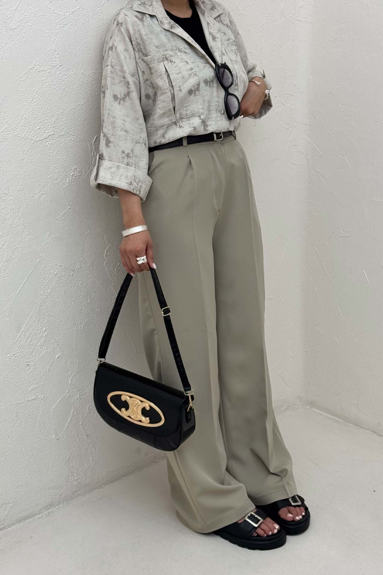 شومیز مانتویی پرینتی پاگن دار طرح 1