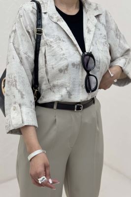 شومیز مانتویی پرینتی پاگن دار طرح 1