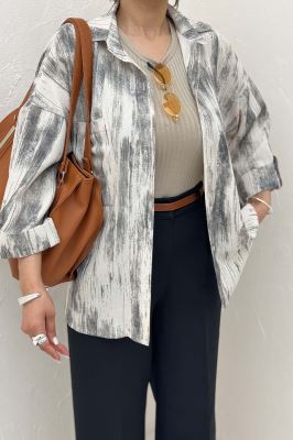 شومیز مانتویی پرینتی پاگن دار طرح 2