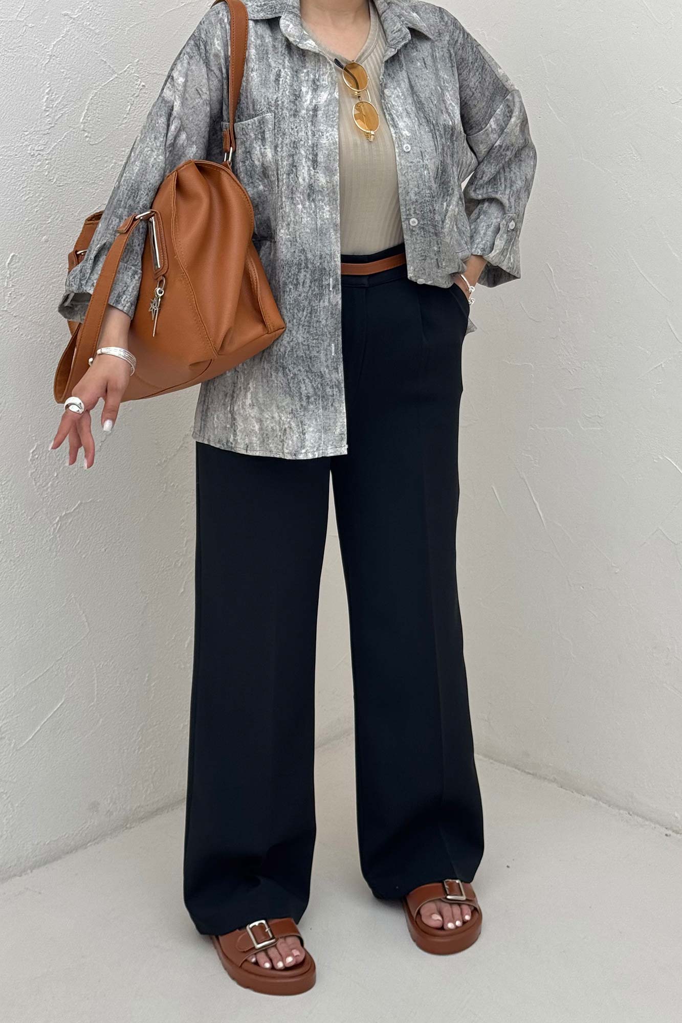 شومیز مانتویی پرینتی پاگن دار طرح 1