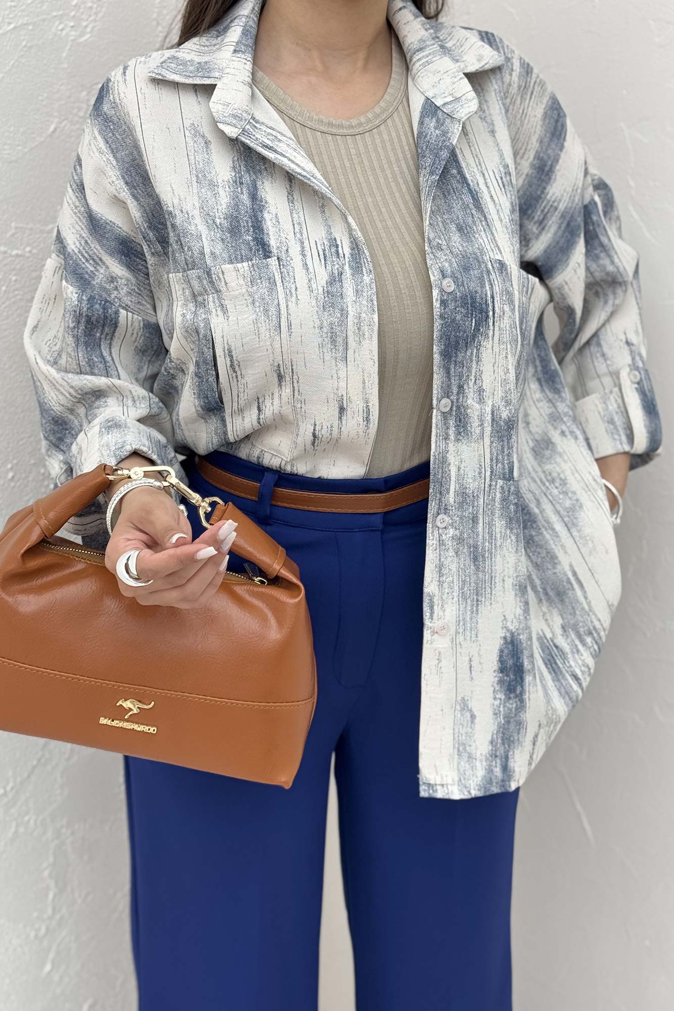 شومیز مانتویی پرینتی پاگن دار طرح 2