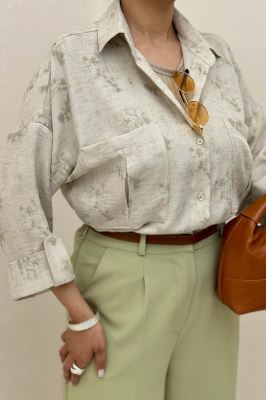 شومیز مانتویی پرینتی پاگن دار طرح 1