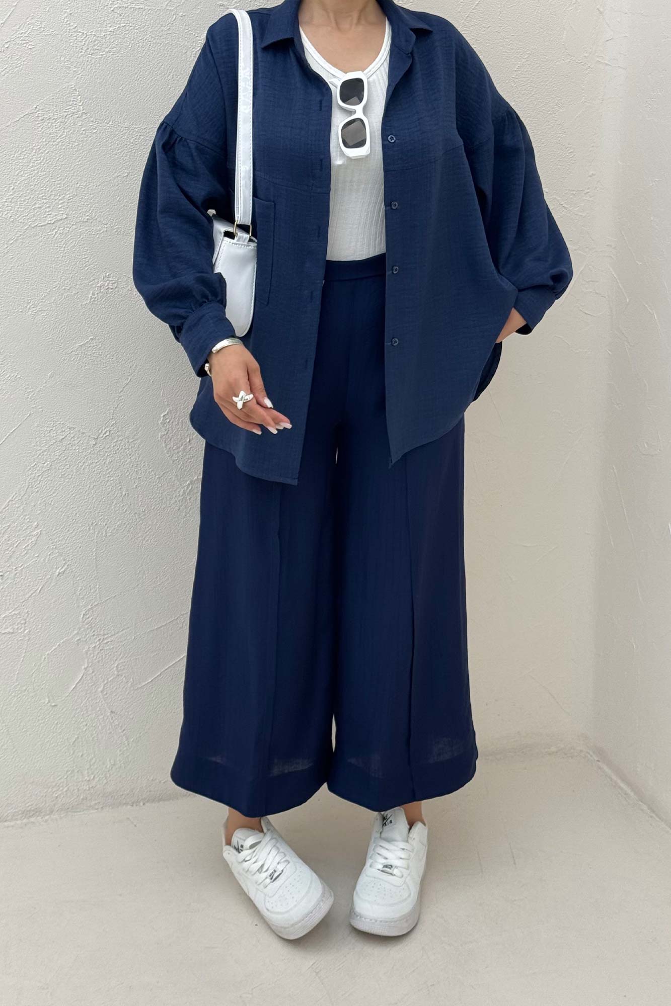 شومیز مانتویی شانتون تک جیب نایرا