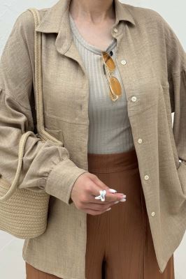 شومیز مانتویی شانتون تک جیب نایرا