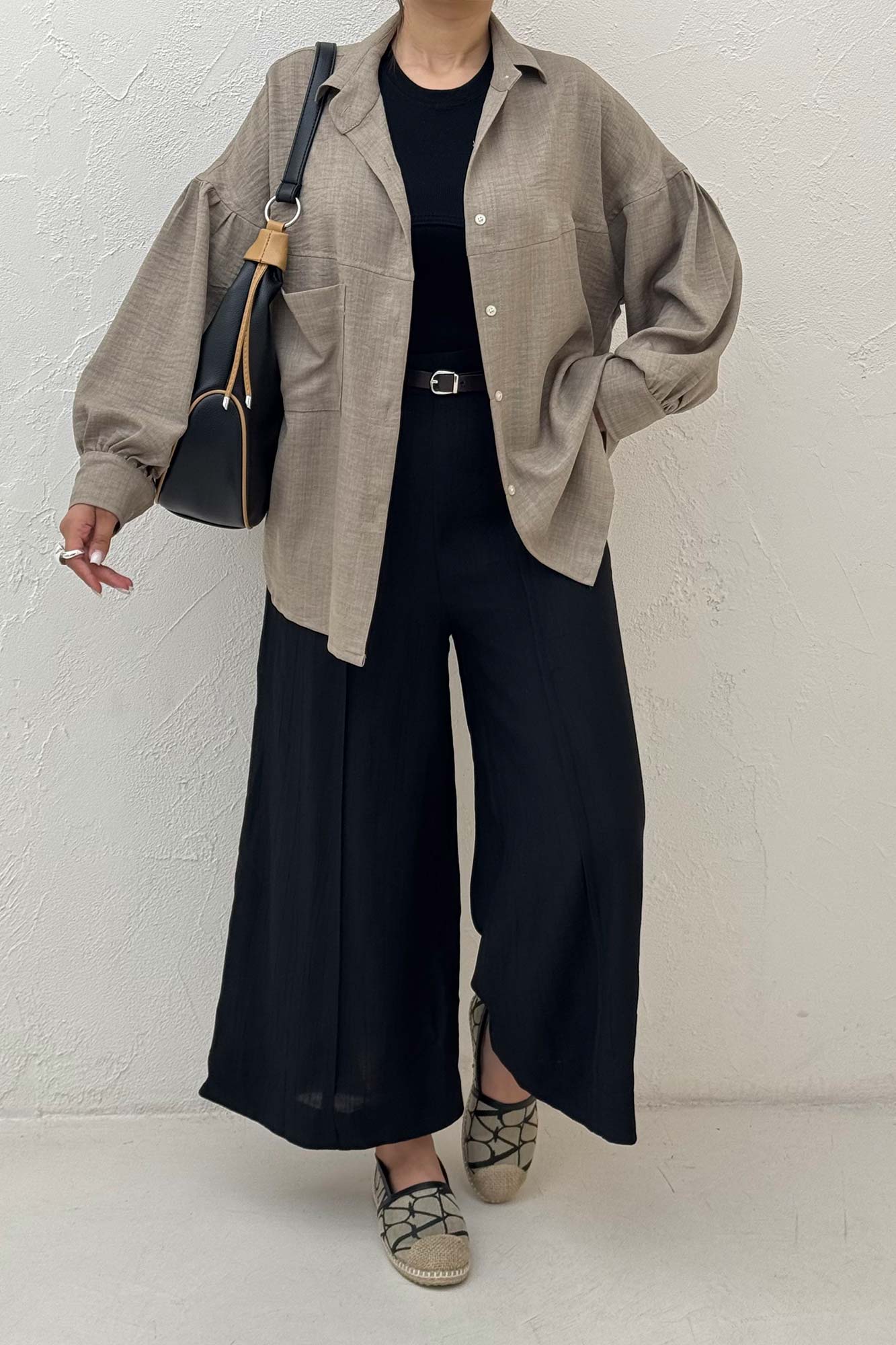 شومیز مانتویی شانتون تک جیب نایرا