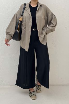 شومیز مانتویی شانتون تک جیب نایرا