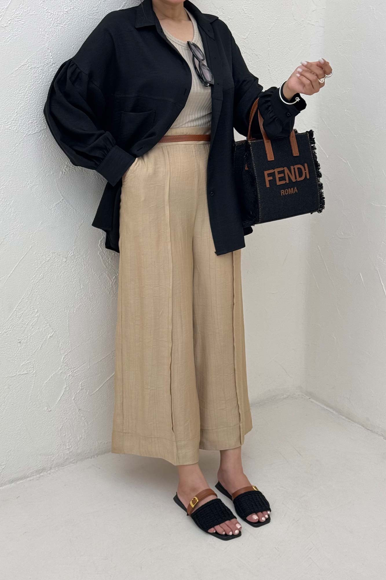 شومیز مانتویی شانتون تک جیب نایرا