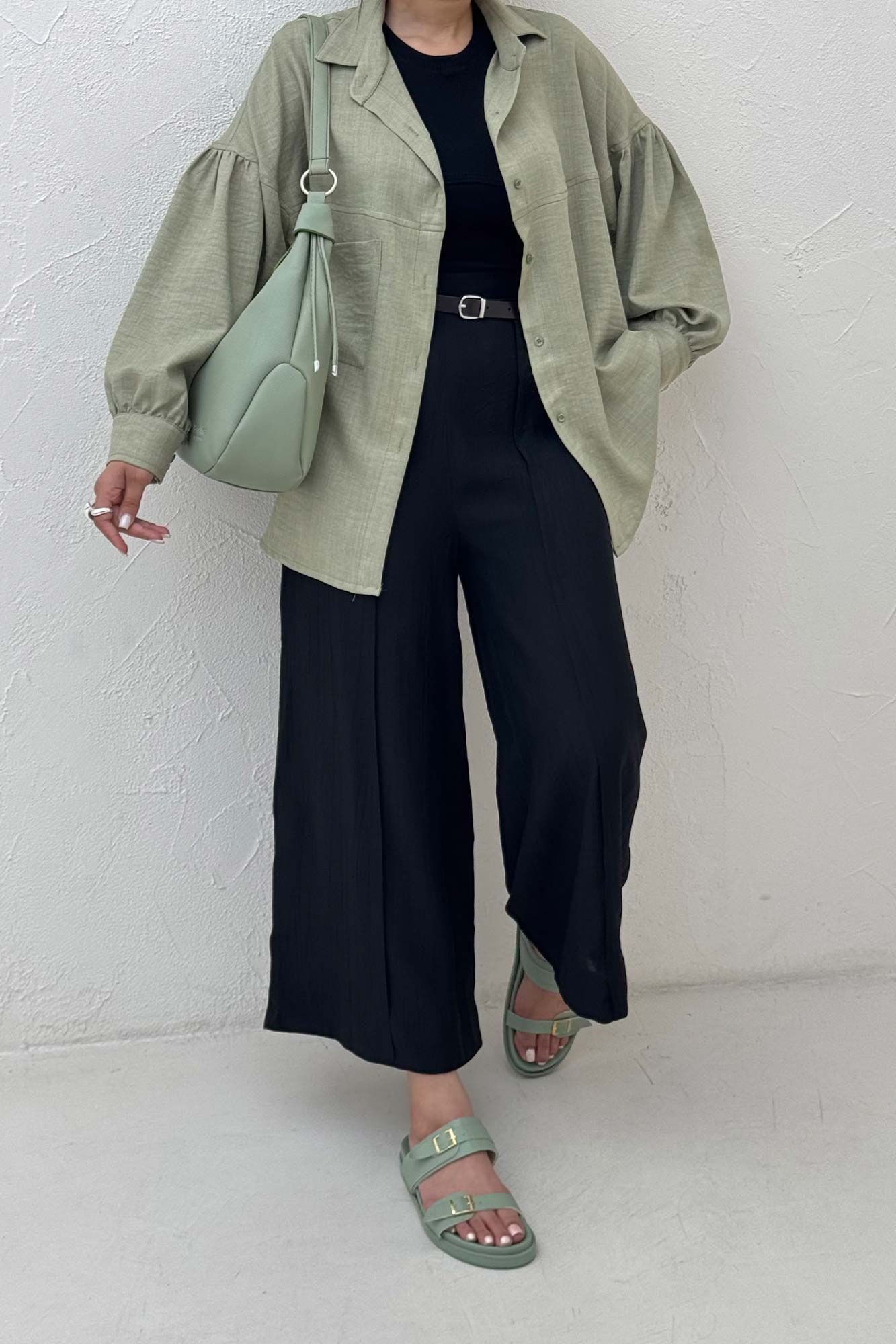 شومیز مانتویی شانتون تک جیب نایرا