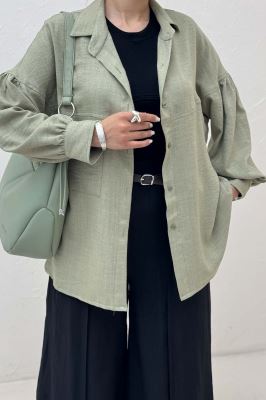 شومیز مانتویی شانتون تک جیب نایرا