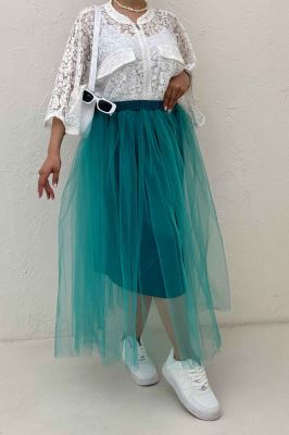 دامن توری کمر پیله داخل آستردار 1002