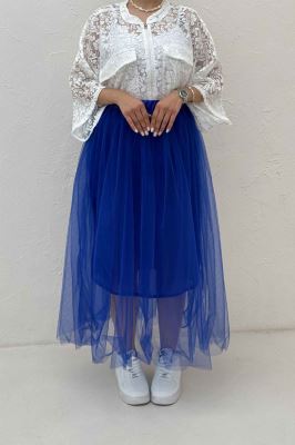 دامن توری کمر پیله داخل آستردار 1002