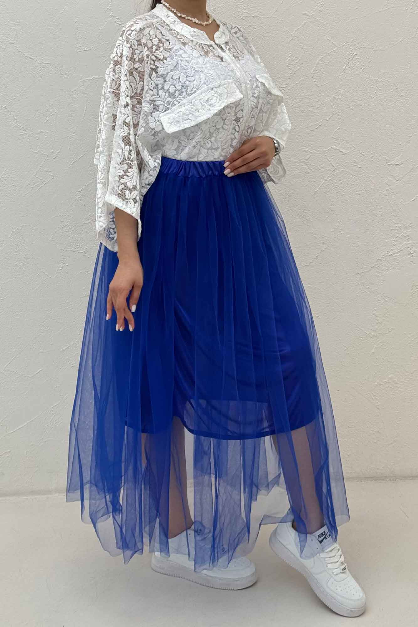 دامن توری کمر پیله داخل آستردار 1002